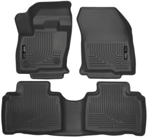 Lincoln MKX Floor Liners - Front + Rear - Husky Liners - WeatherBeater - Black - 2016 Lincoln MKX Floor Liners - Front + Rear - Husky Liners - WeatherBeater - Black - 2016